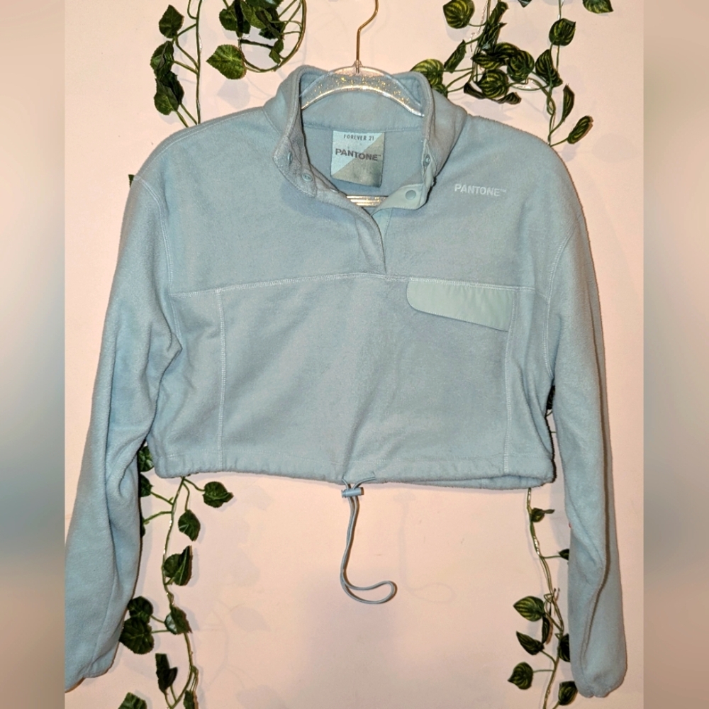 F21+Pantone Collab cropped sweater Medium